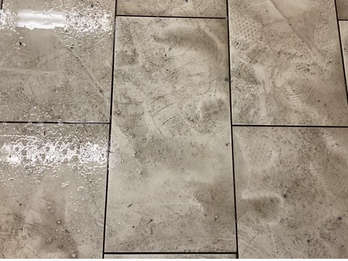Tile before cleaning