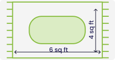 Size 4x6 sq feet