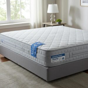 Sparkling clean mattress in a serene bedroom, promising a healthier sleep environment