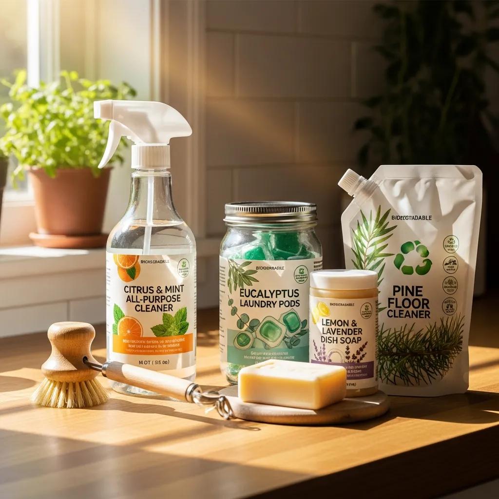 Eco-friendly cleaning products and natural ingredients